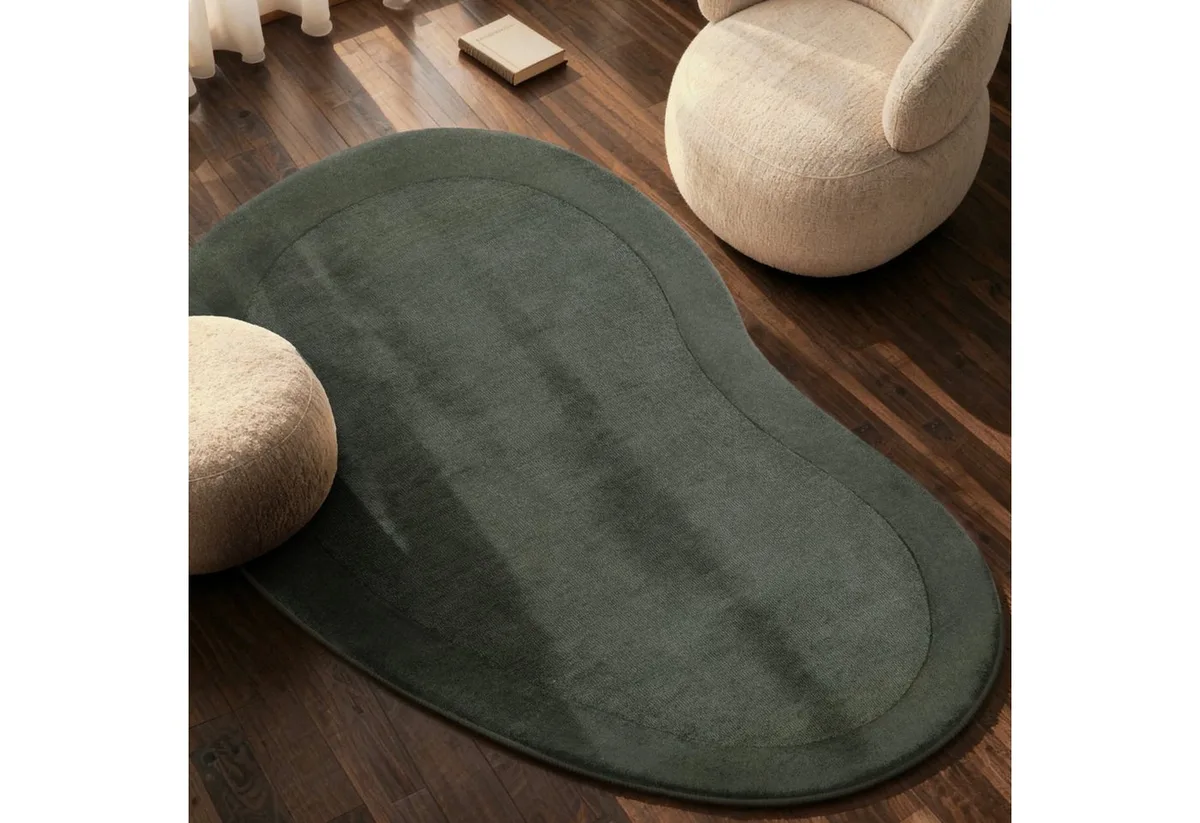 Tapis en laine de forme organique tufté main Vert 125x200cm de Villeroy & Boch en Vert – photo du produit