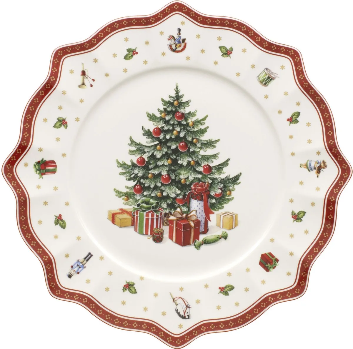 Toy's Delight Plaatsbord Kerst - Wit/rood de Villeroy & Boch en Blanc – photo du produit