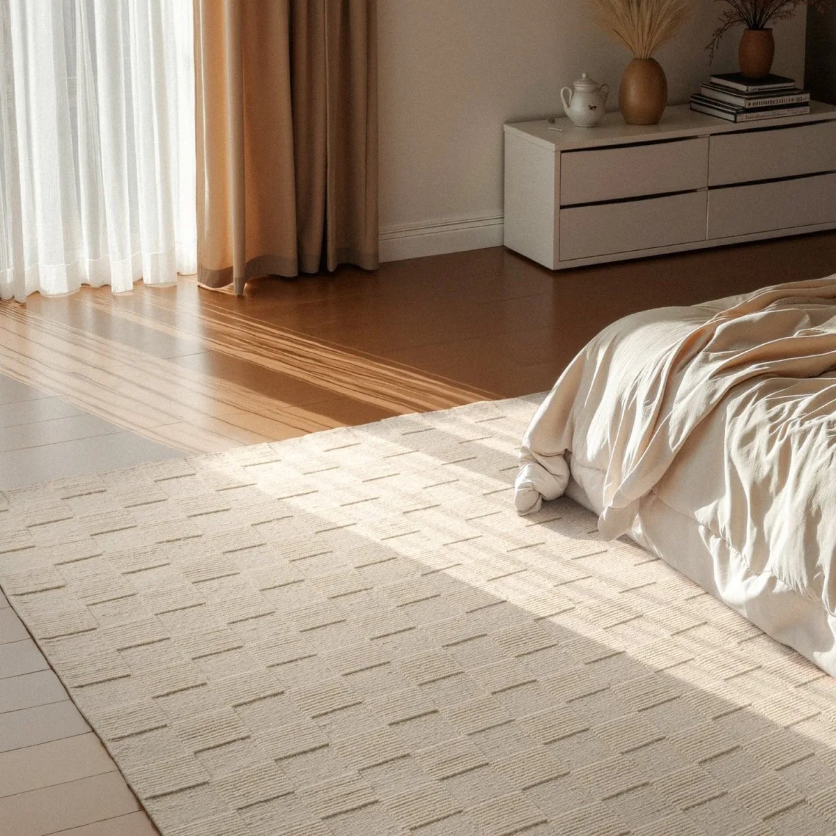 Villeroy & Boch 1766 wollen vloerkleed Scala Naturel Wit - 160 x 230 cm - (M) van Villeroy & Boch in Beige – productfoto