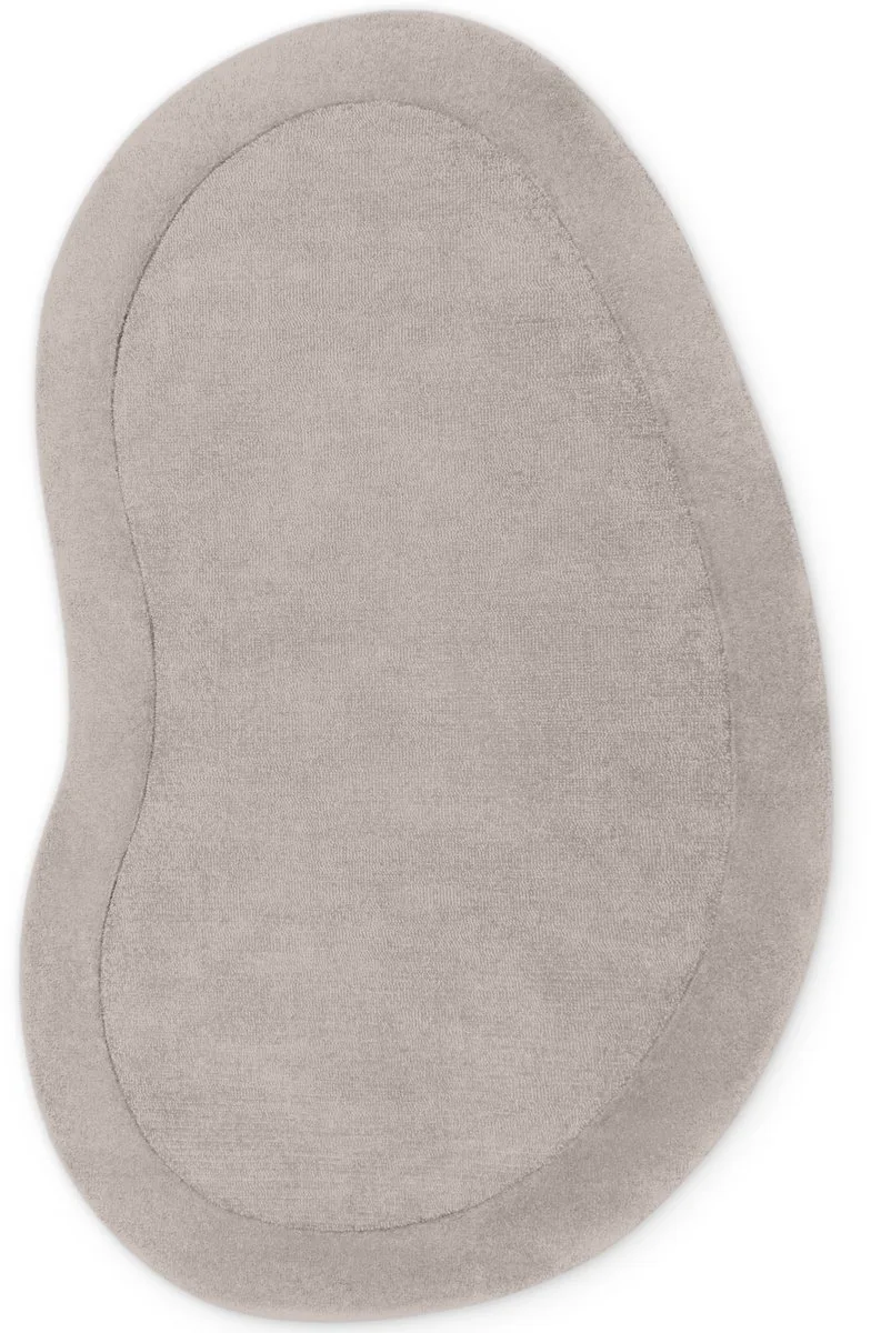Villeroy & Boch 1812 wollen vloerkleed organische vorm Kivi Naturel - Organisch 125 x 200 cm - (S) fra Villeroy & Boch i Grå – produktbillede