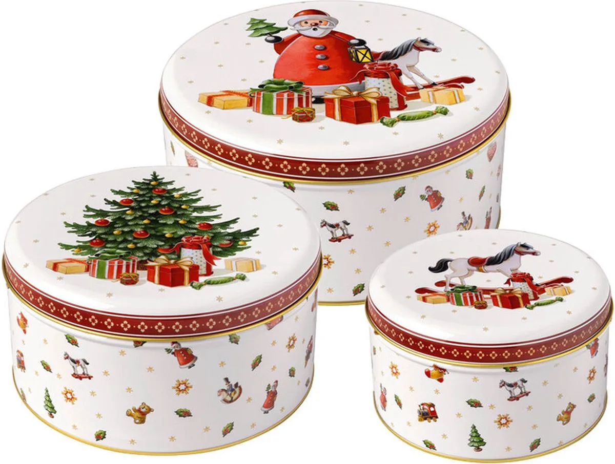 Winter Collage Accessoires Koekjesdoos 3-Delig van Villeroy & Boch in Gekleurd – productfoto