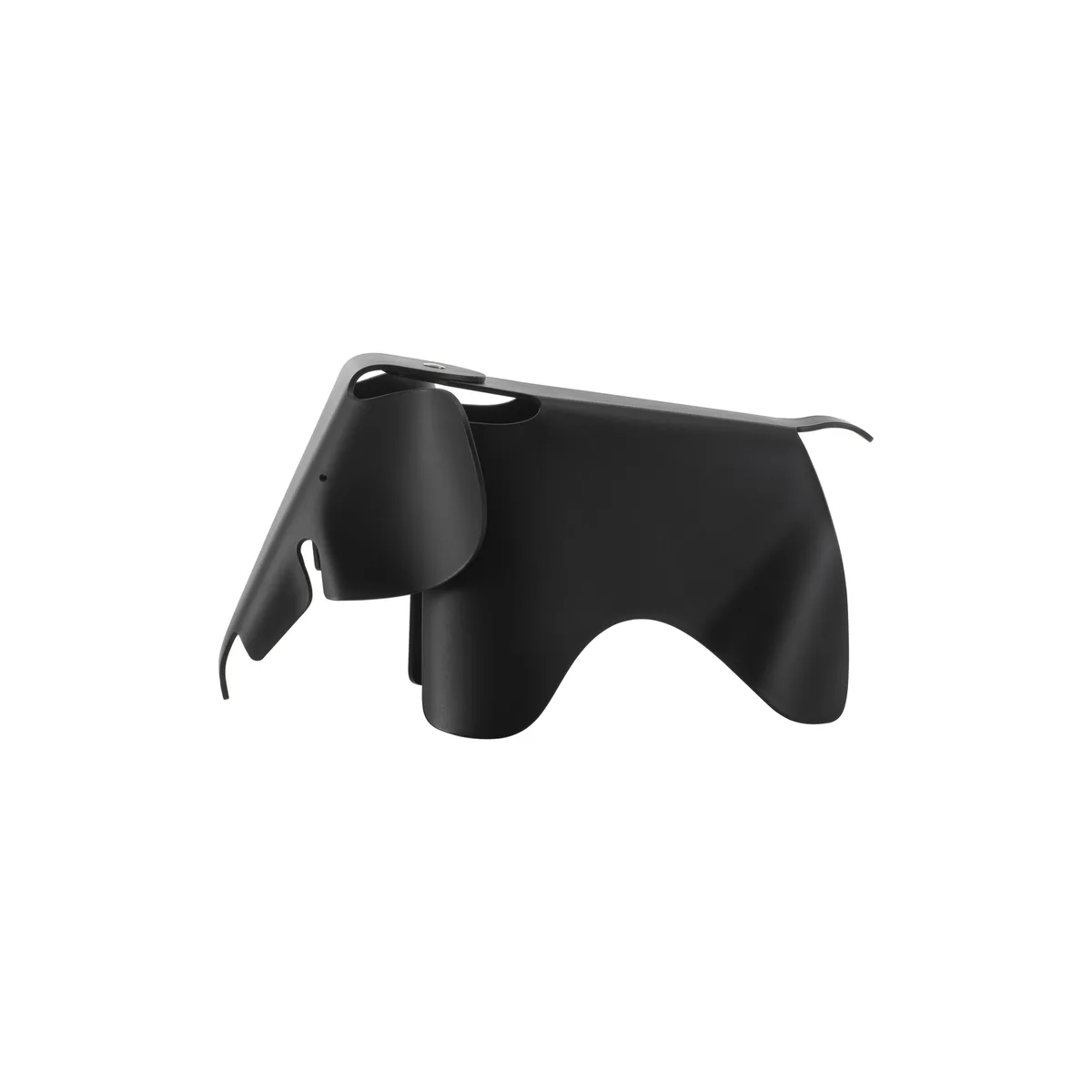Dekoration Eames Elephant - Schwarz - Recyceltes Polypropylen - Designer Charles & Ray Eames von Vitra – Produktfoto