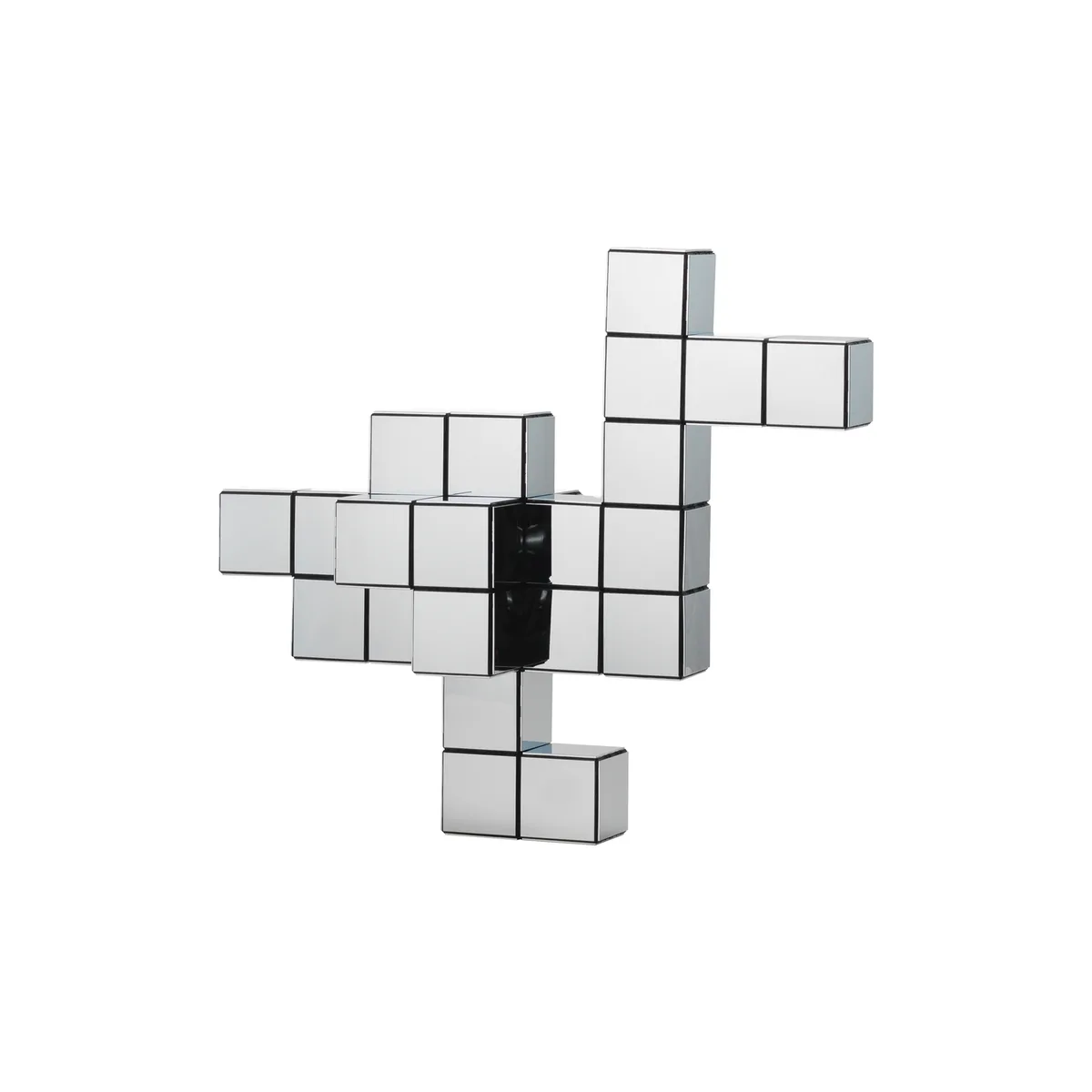 Dekoration Panton Cubes - Silber - Recyceltes ABS - Designer Verner Panton fra Vitra – produktbillede