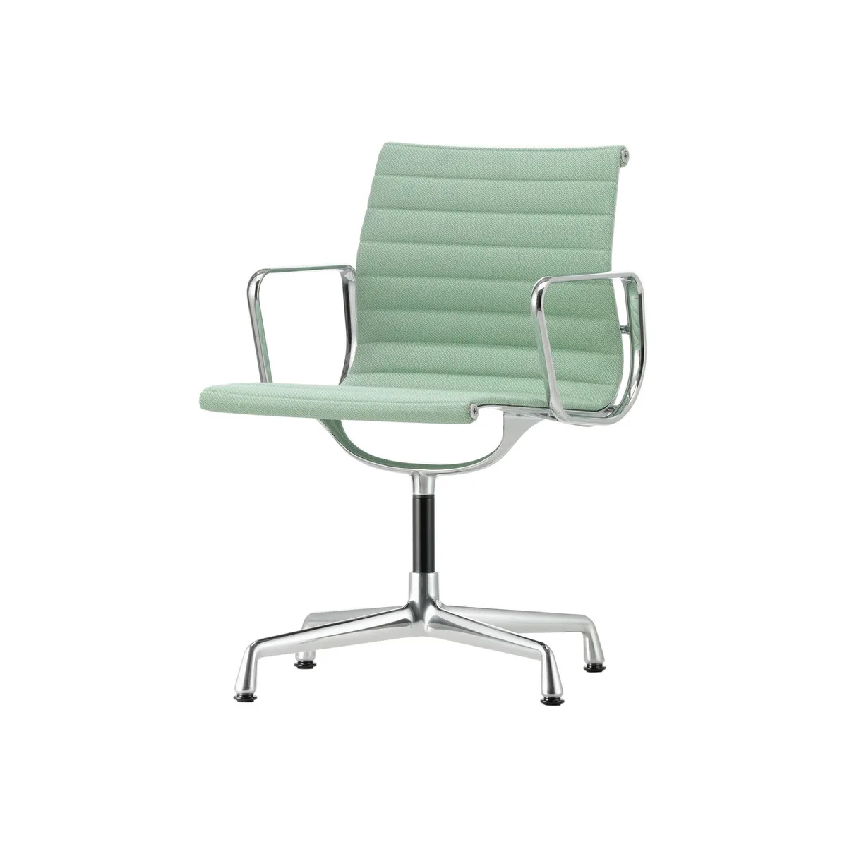 Gepolsterter Sessel Eames Aluminium - Grün - Aluminium-Druckguß - Designer Charles & Ray Eames de Vitra – photo du produit