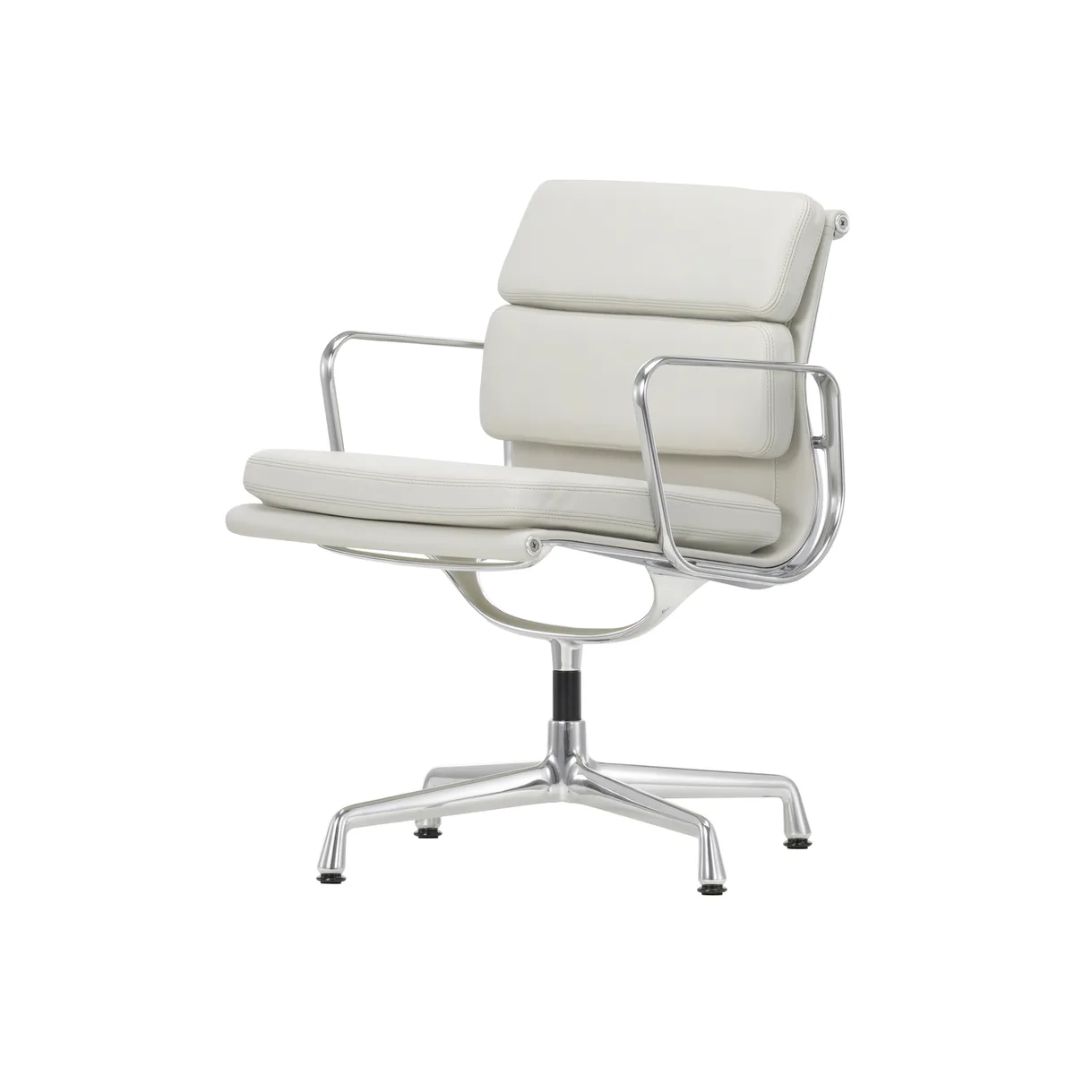 Gepolsterter Sessel Soft Pad - Weiß - Rindsleder - Designer Charles & Ray Eames de Vitra – photo du produit