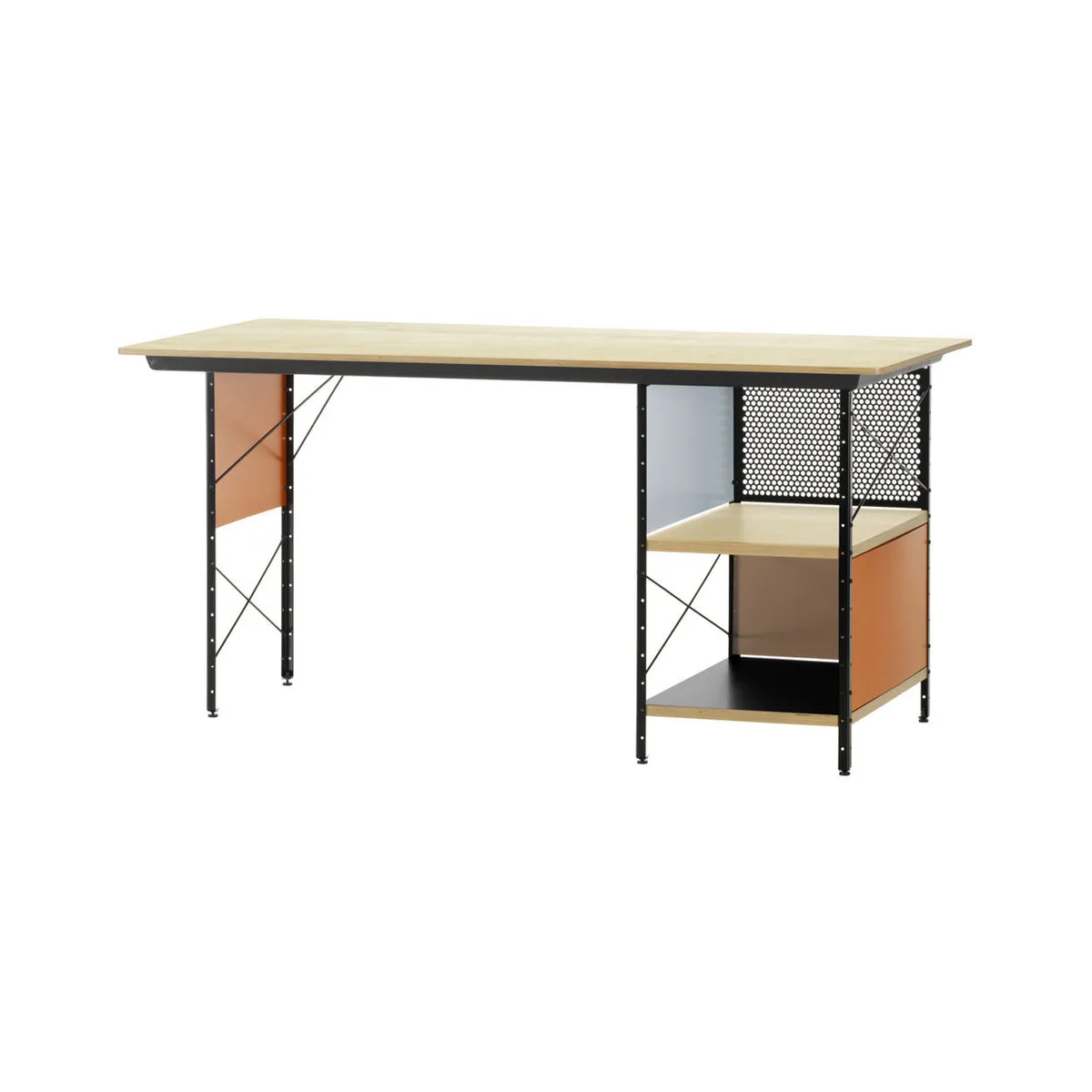 Schreibtisch Unit - Bunt - Furnier - Designer Charles & Ray Eames från Vitra – produktbild