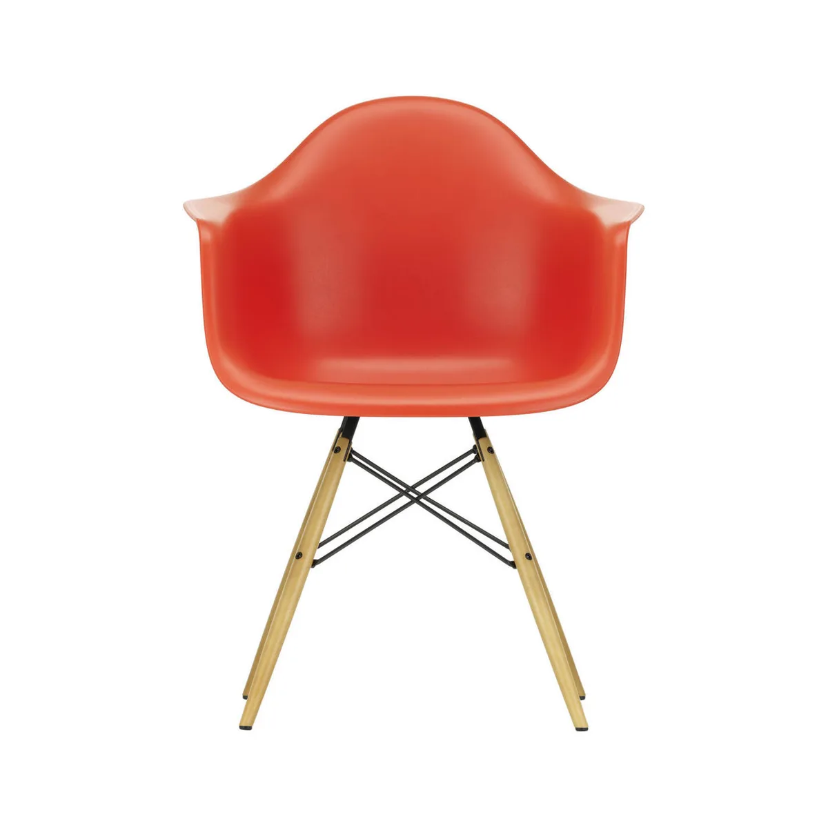 Sessel Eames Plastic - Rot - Recycelter Kunststoff (Post-Consumer) - Designer Charles & Ray Eames by Vitra – product photo