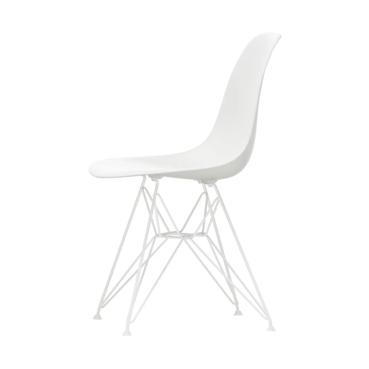 Stuhl Eames Plastic Side Chair - Weiß - Epoxid-lackierter Stahl - Designer Charles & Ray Eames från Vitra – produktbild