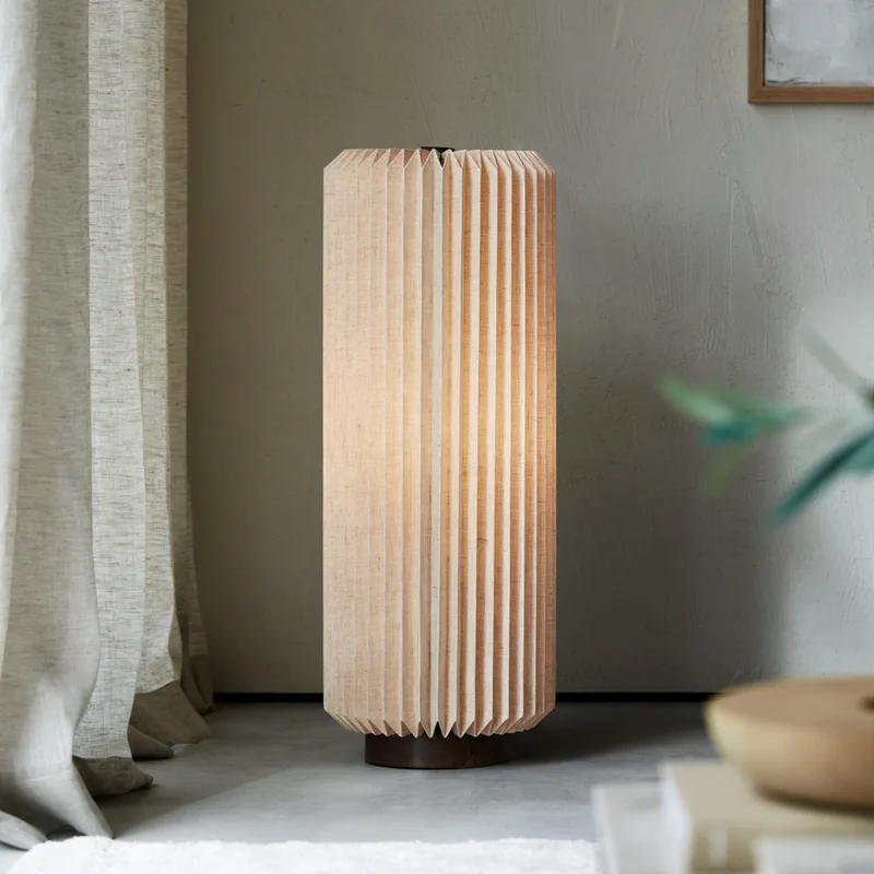 Alba vloerlamp, linnen, naturel, hoogte 72 cm von Watt & Veke – Produktfoto