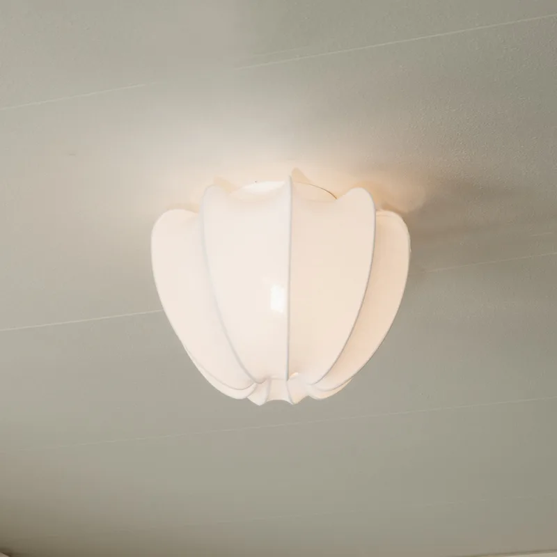 Anna plafondlamp, katoen, wit, Ø 30 cm - Watt & Weke Watt & Veke - Slaapkamer - Designer - Stof by Watt & Veke – product photo
