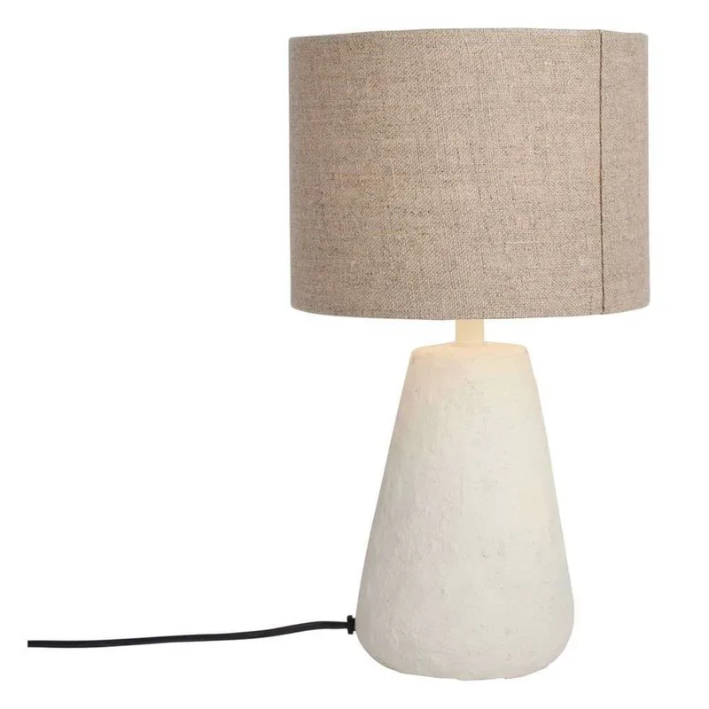 Cora tafellamp wit/beige papier-maché E27 by Watt & Veke – product photo