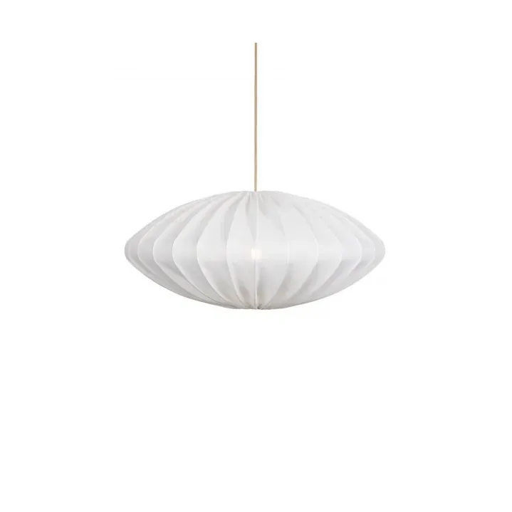 Ellipse Leinen Pendelleuchte Ø80 cm Weiß by Watt & Veke – product photo