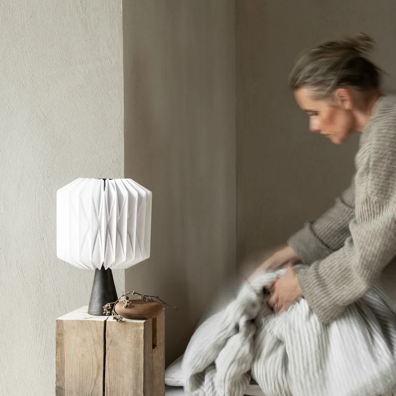 Fia-tafellamp Wit/Zwart de Watt & Veke – photo du produit
