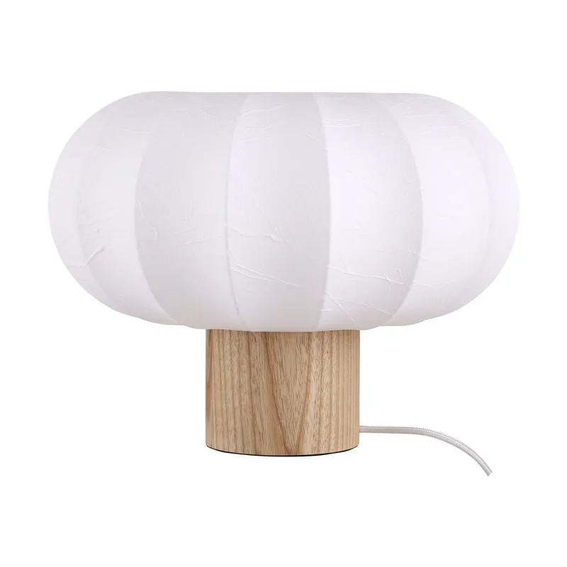 Lunari Tischlampe White-Natur-Esche, Ø32x24 cm von Watt & Veke – Produktfoto