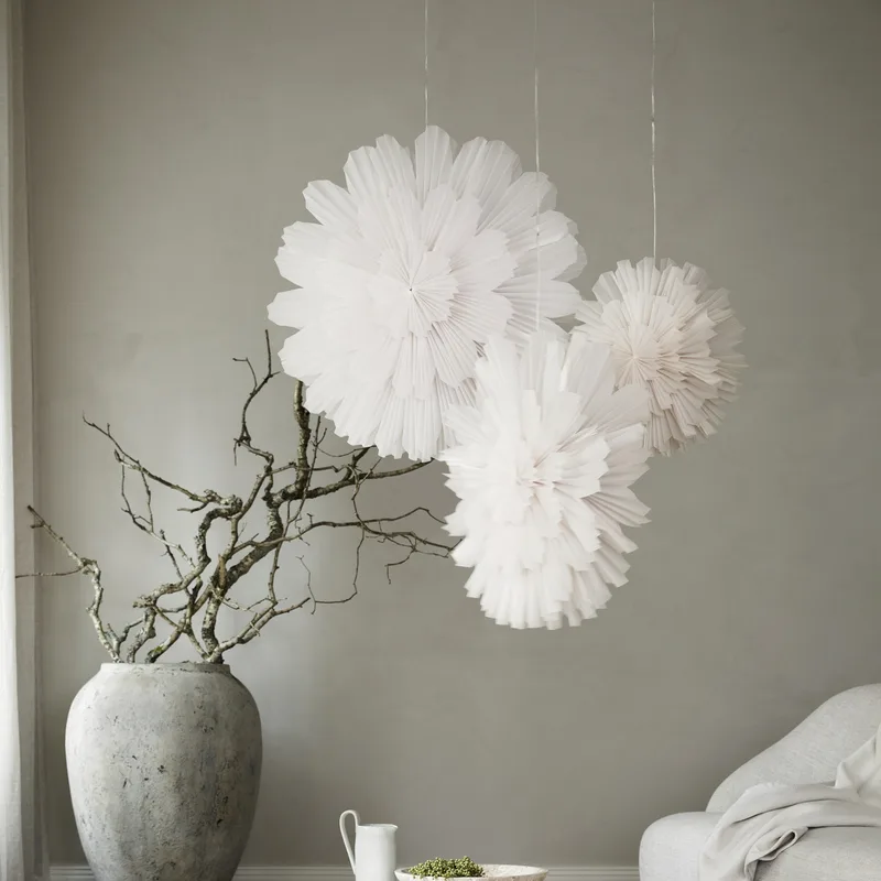 Snöblomma papieren ster, wit, Ø 68 cm, bloemvorm by Watt & Veke – product photo