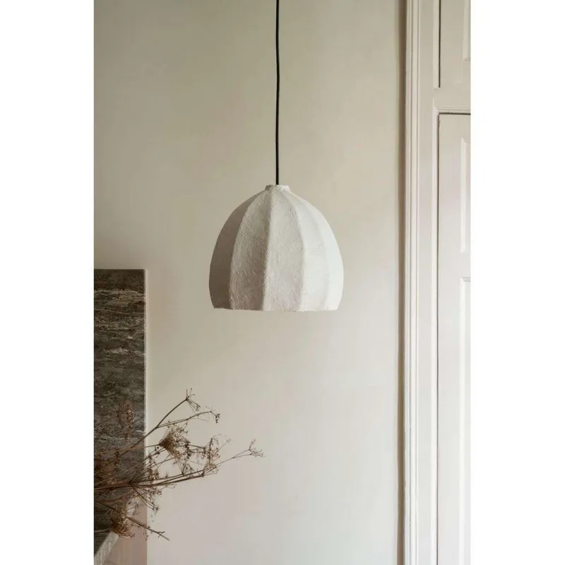 Tuva hanglamp, wit, katoenmaché, Ø 30 cm by Watt & Veke – product photo