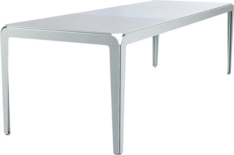 Bended Table | Aluminium Tuintafel 90 x 270 cm | Tuinmeubel, Buitentafel, Eettafel Buiten | Tuin Tafel 12 Personen | Agaatgrijs van Weltevree in Agaat Grijs RAL 7038 – productfoto