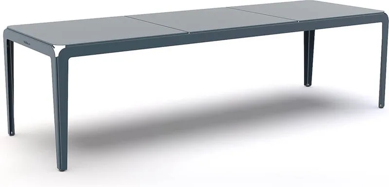 Bended Table | Aluminium Tuintafel 90 x 270 cm | Tuinmeubel, Buitentafel, Eettafel Buiten | Tuin Tafel 12 Personen | Grijsblauw by Weltevree in Grijsblauw RAL 5008 – product photo