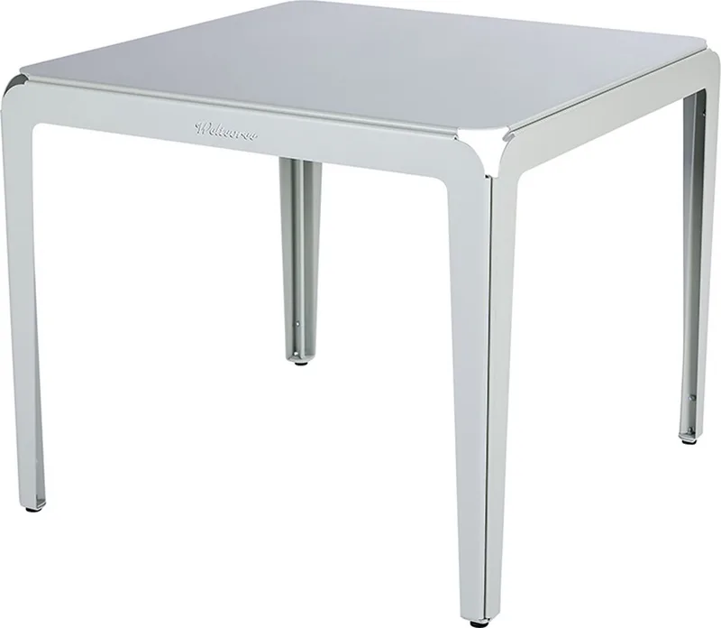 Bended Table | Aluminium Tuintafel 90 x 90 cm | Tuinmeubel, Buitentafel Vierkant, Eettafel Buiten | Tuin Tafel 4 Personen | Agaatgrijs de Weltevree en Agaat Grijs RAL 7038 – photo du produit