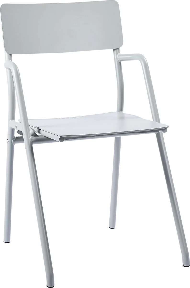 Flip Up Chair | Buitenstoel, Design Tuinstoel met Opklapbare Zitting | Aluminium | Gepoedercoat | Agaatgrijs RAL 7038 van Weltevree in Agaat Grijs RAL 7038 – productfoto