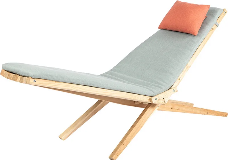 Woodlounger | Loungestoel Tuin, Ligstoel Buiten, Ligbed Opvouwbaar | Zacht Matras & Kussenset | Hoogte Verstelbaar | Duurzaam Larikshout by Weltevree in Brown – product photo