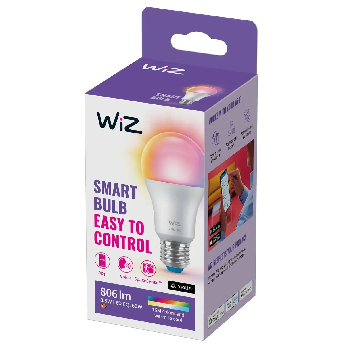 Smarte LED-Leuchte LED-Lampe, LED fest integriert von WiZ – Produktfoto