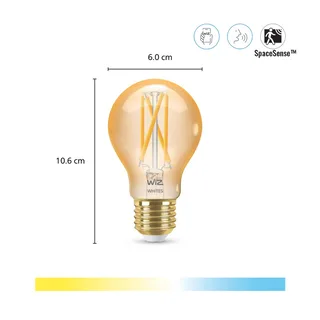 A60 LED lamp Wi-Fi E27 7W amber CCT von WiZ – Produktfoto 2 von 5