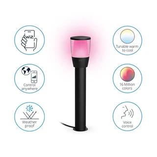 Elpas LED-väglampa svart RGBW förlängning von WiZ in Schwarz – Produktfoto 5 von 5