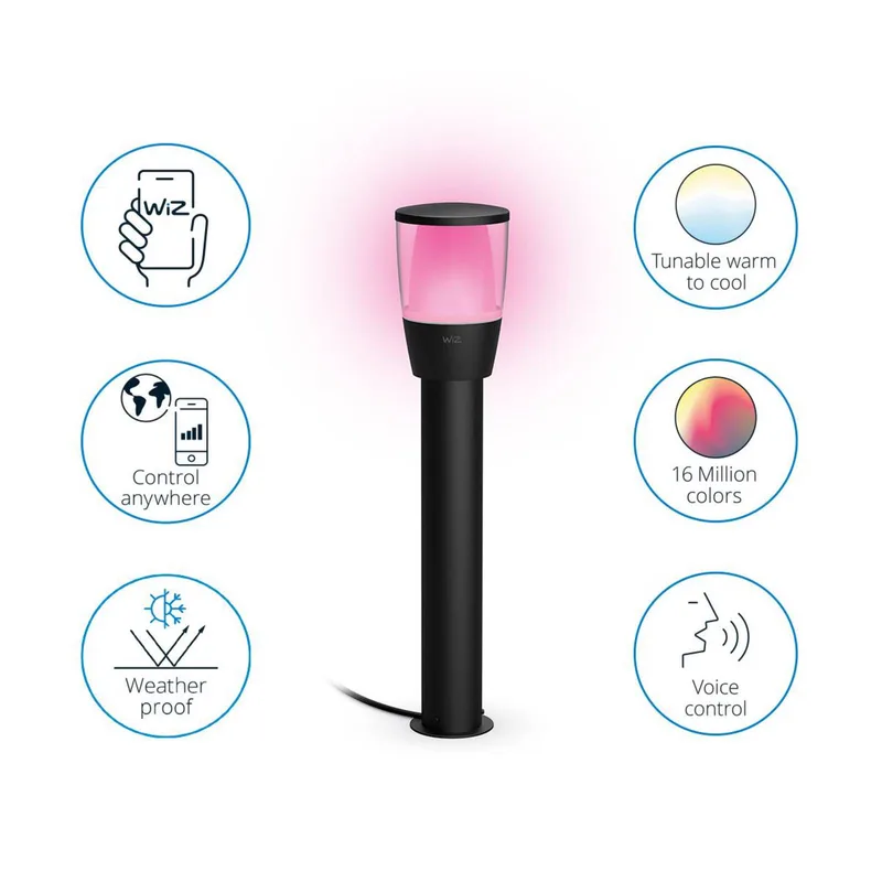 Elpas LED-väglampa svart RGBW förlängning von WiZ in Schwarz – Produktfoto 5 von 5