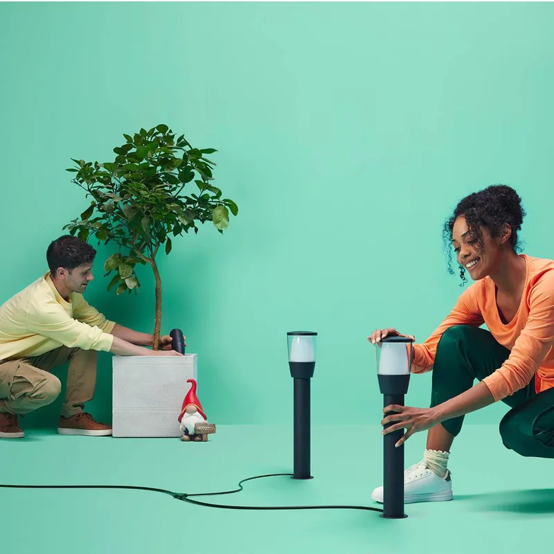 Elpas LED-väglampa svart RGBW förlängning von WiZ in Schwarz – Produktfoto 2 von 5
