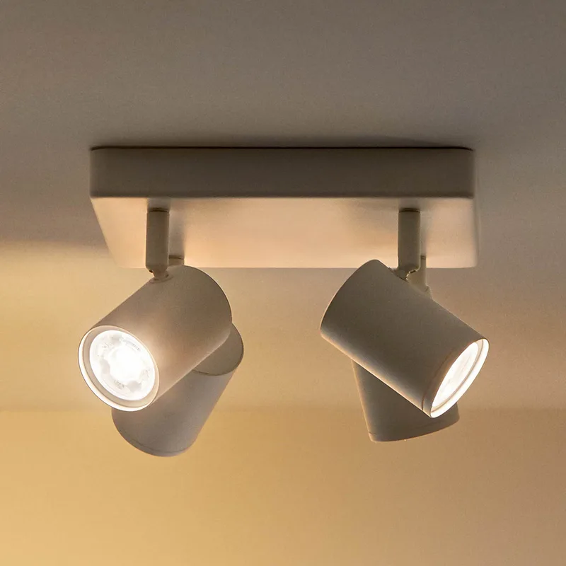 Imageo 4 Plafondlamp Square RGB White von WiZ – Produktfoto