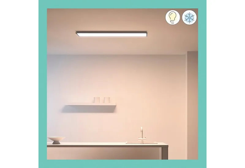 LED Panel White Panel Tunable 3400lm, LED fest integriert, warmweiß - kaltweiß by WiZ in Black – product photo 2 of 5