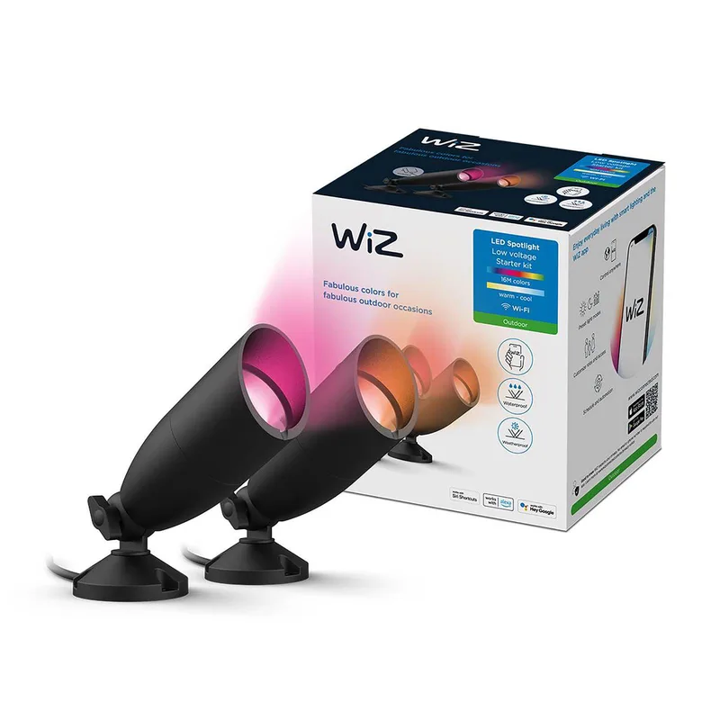 LED spot Ground starter-kit dubbelpak by WiZ in Black – product photo 4 of 5