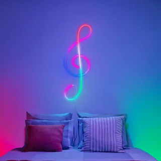 Neon Flex LED strip IP20 RGB 3m de WiZ en Blanc – photo du produit 3 sur 5