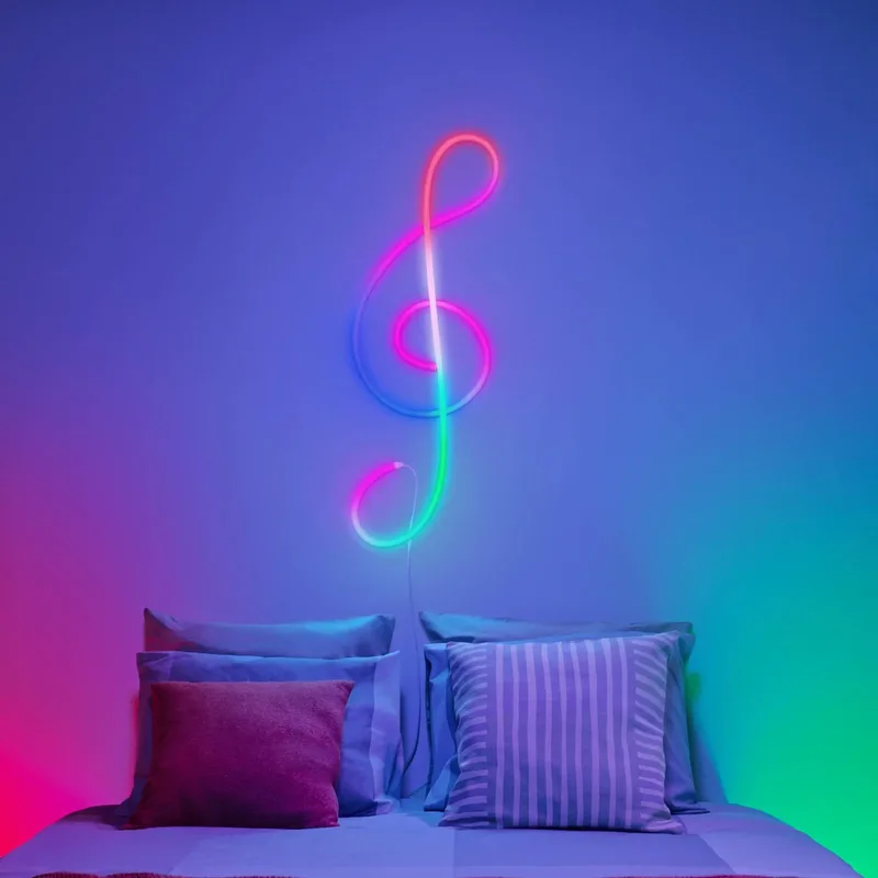 Neon Flex LED strip IP20 RGB 3m de WiZ en Blanc – photo du produit 3 sur 5