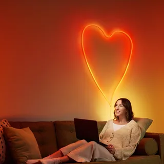 Neon Flex LED strip IP20 RGB 3m de WiZ en Blanc – photo du produit 2 sur 5