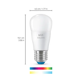 P45 LED lamp E27 4,9 W druppelvormig gesatineerd RGBW by WiZ – product photo 2 of 5