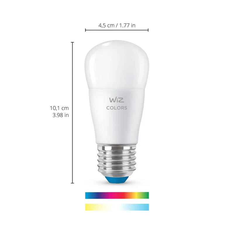 P45 LED lamp E27 4,9 W druppelvormig gesatineerd RGBW by WiZ – product photo 2 of 5