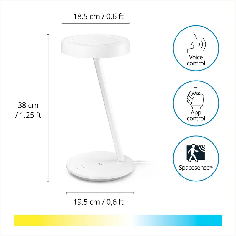 Portrait LED tafellamp sensor CCT by WiZ in White – product photo 3 of 5