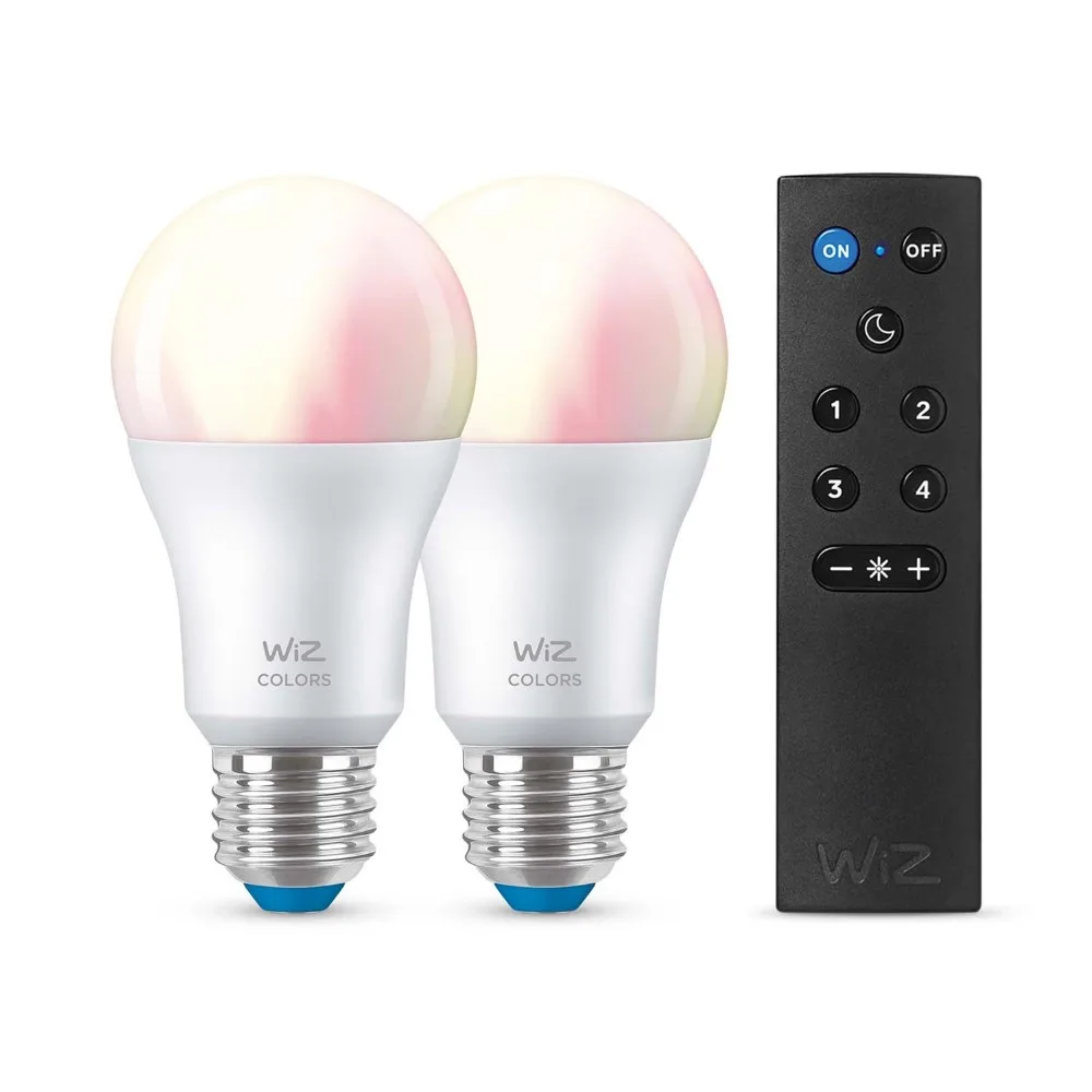 Set2x 8,5W - E27 - Led met afstandsbediening - 9,29E+11 van WiZ – productfoto