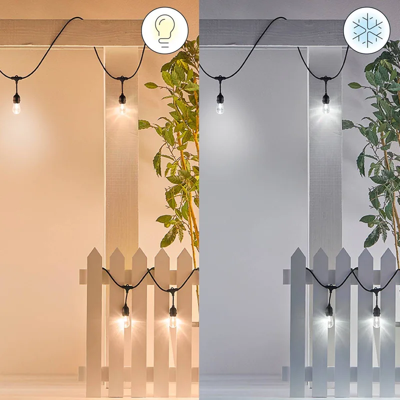 String Lights LED lichtketting voor buiten, 14,8 m, CCT, RGB by WiZ in Black – product photo 2 of 5