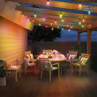 String Lights LED lichtketting voor buiten, 14,8 m, CCT, RGB by WiZ in Black – product photo 4 of 5