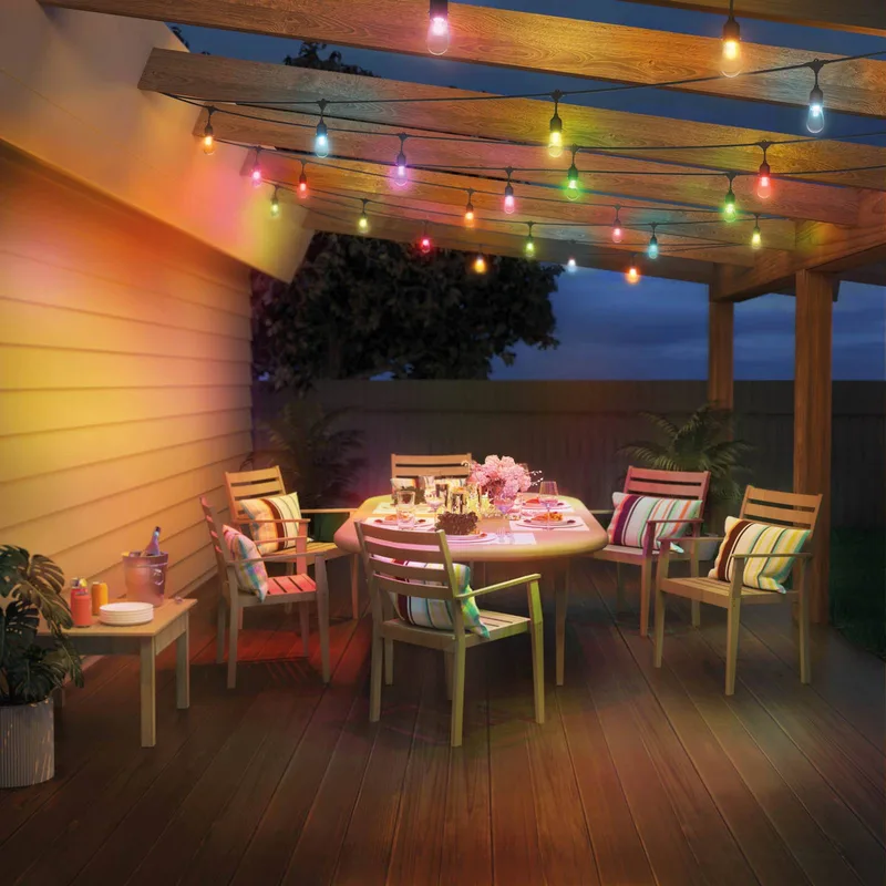String Lights LED lichtketting voor buiten, 14,8 m, CCT, RGB by WiZ in Black – product photo 4 of 5