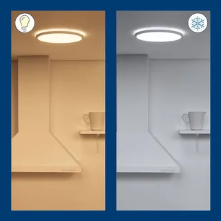 SuperSlim LED plafondlamp CCT Ø29cm de WiZ en Blanc – photo du produit 3 sur 4