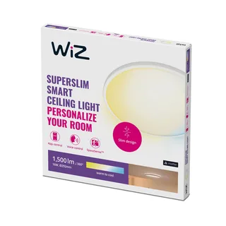 SuperSlim LED plafondlamp CCT Ø29cm de WiZ en Blanc – photo du produit 4 sur 4