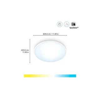 SuperSlim LED plafondlamp CCT Ø29cm de WiZ en Blanc – photo du produit 1 sur 4