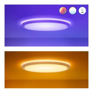 SuperSlim LED plafondlamp RGBW Ø54cm von WiZ in Weiß – Produktfoto 4 von 5