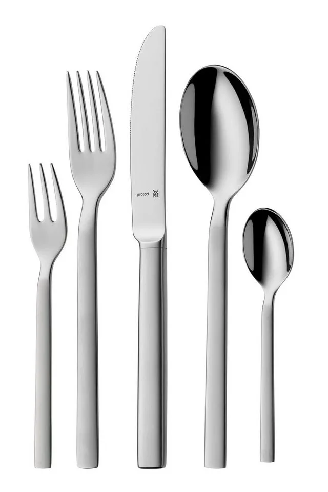 Besteck-Set Lyric Plus (66-tlg), 12 Personen, Cromargan® Edelstahl Rostfrei, ergonomisch, Cromargan protect von WMF in Silber – Produktfoto