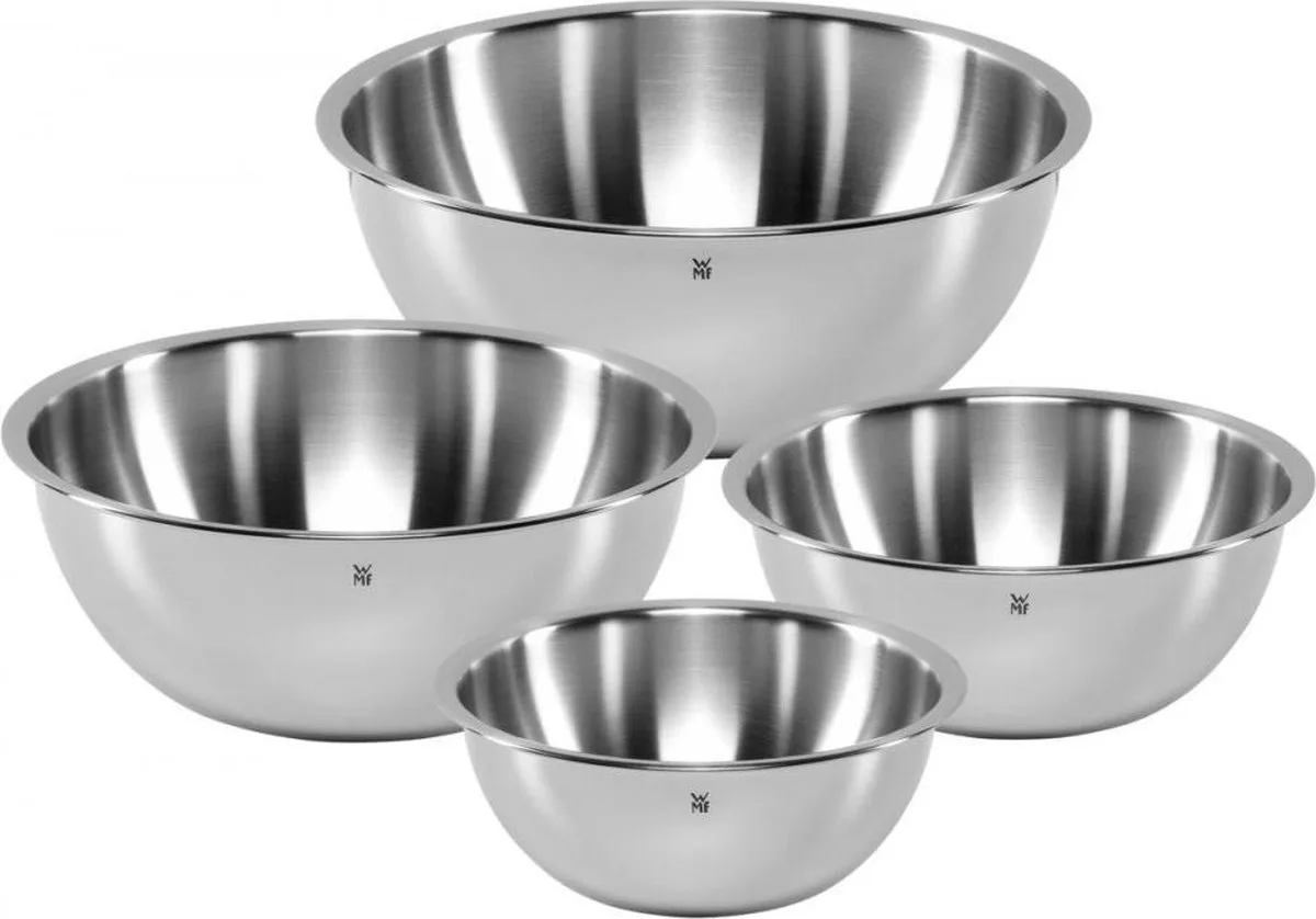 Gourmet - Schalenset - 4-delig - RVS - Stapelbaar - Vaatwasserbestendig de WMF en Noir – photo du produit