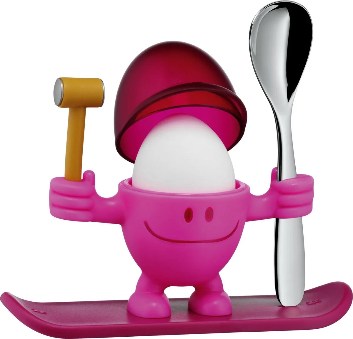 Kids McEgg - Eierdopje - Inclusief Lepel - Leuk Design - Geschikt voor Kinderen by WMF in Pink – product photo